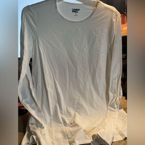 Lands End Womens SZ XS Petite White Long Sleeve  Pullover Shirt (M)